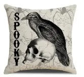 Black and White Halloween Throw Pillow Cover 4 Options 18x18