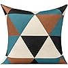 Set of 2 Colorful Mid Century Modern Geometric Design Throw Pillow Cover Cushion Cases for Couch Living Room Bed