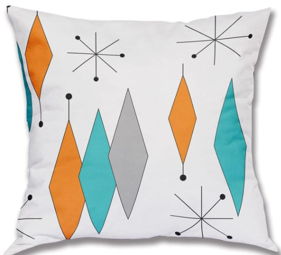 Mid Century Pillow Covers Atomic Stars Pillow Cases Retro Throw Pillow Cover for Couch Sofa Bed 18x18