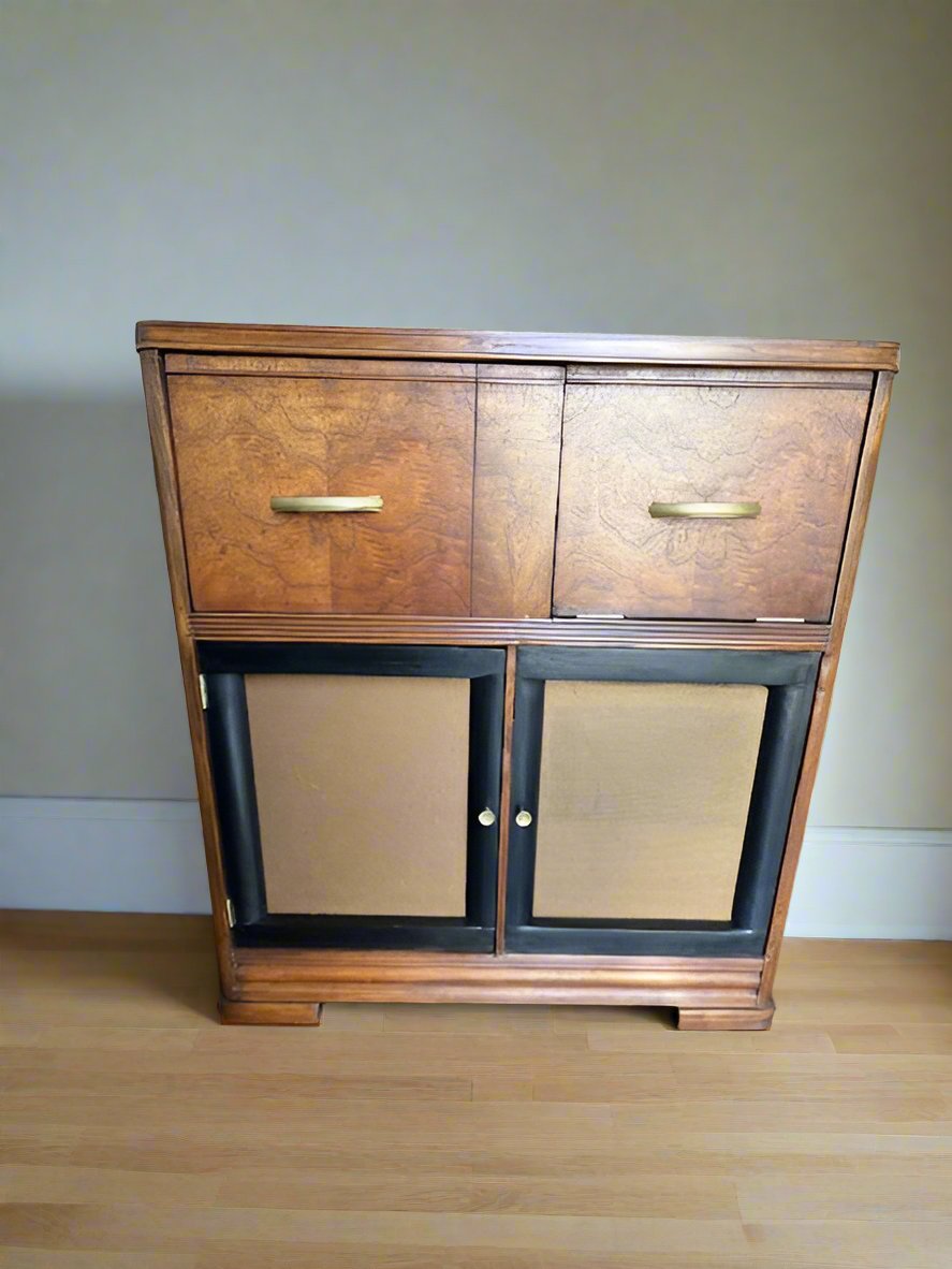 1940's Silvertone Radio Cabinet Refinished and Upgraded with new Sound System