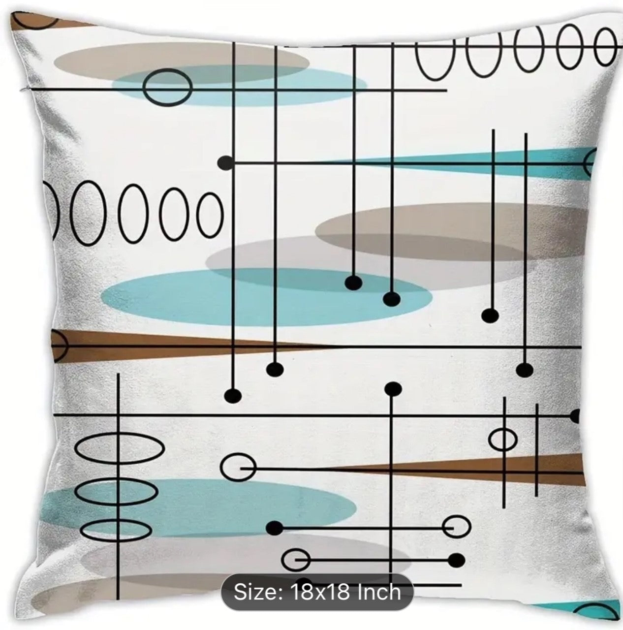 Mid Century Pillow Covers Atomic Stars Pillow Cases Retro Throw Pillow Cover for Couch Sofa Bed 18x18