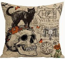 Retro Goth themed 18x18 Halloween Pillow Covers 4 Options