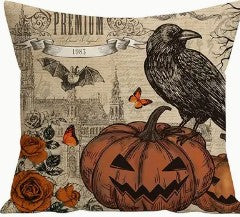 Retro Goth themed 18x18 Halloween Pillow Covers 4 Options