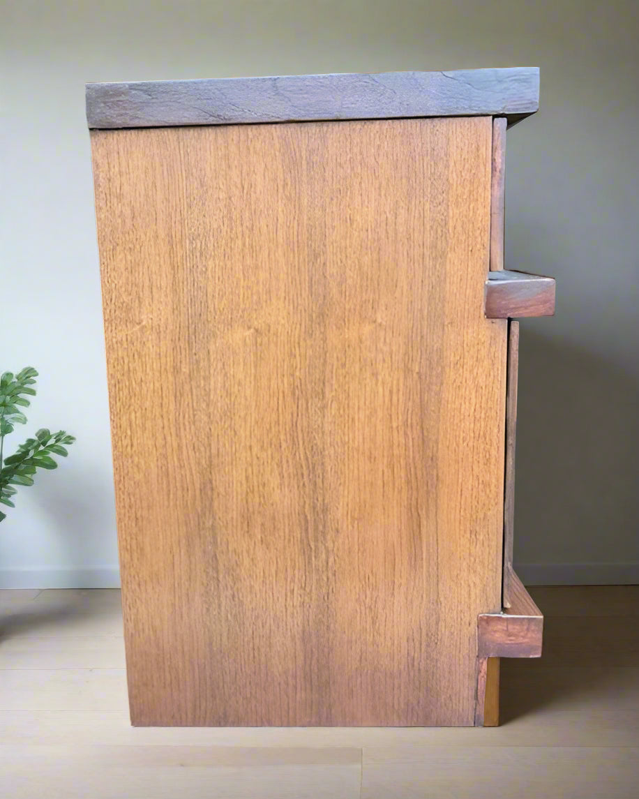 Vintage 60's Refurbished Bassett Mid Century Modern Chest Dresser and Nightstand