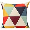 Set of 2 Colorful Mid Century Modern Geometric Design Throw Pillow Cover Cushion Cases for Couch Living Room Bed