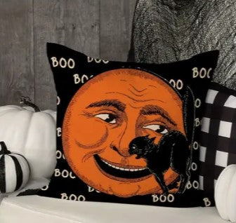 Retro Themed Halloween Throw Pillow Cover 4 Options 18x18 INDOOR/OUTDOOR