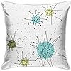 Mid Century Pillow Covers Atomic Stars Pillow Cases Retro Throw Pillow Cover for Couch Sofa Bed 18x18