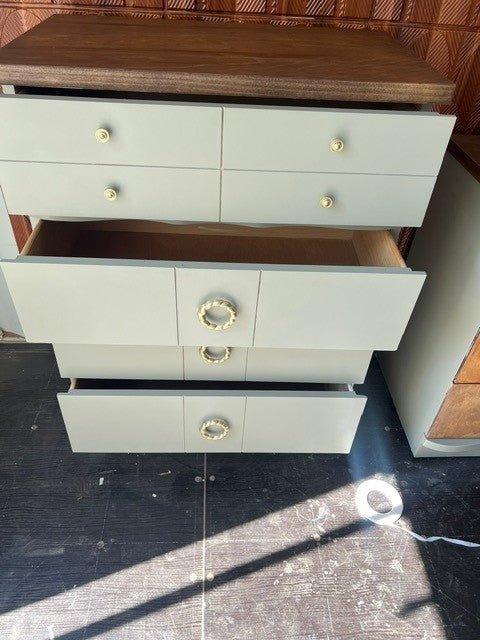 Refinished 1960's Vintage Mid-Century Modern Dresser Set