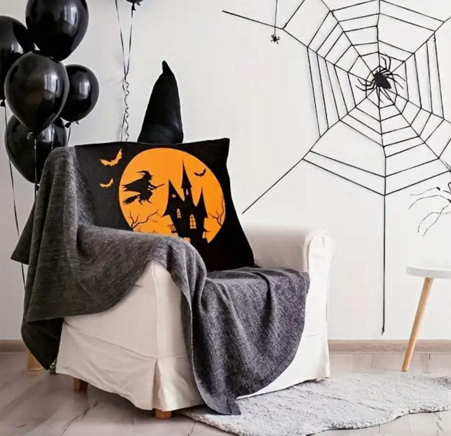 Halloween Throw Pillow Cover 4 Options 18x18 indoor/Outdoor