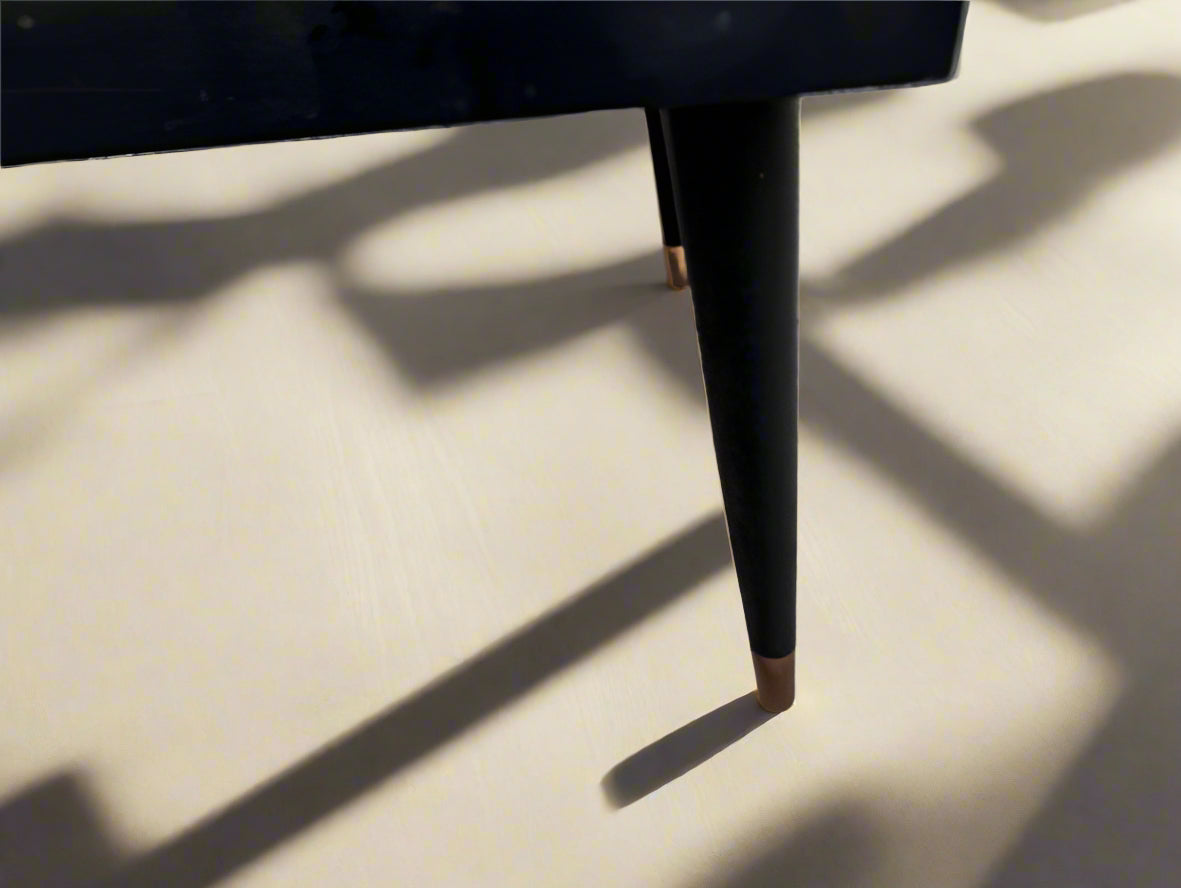 Handmade Mid Century Modern Two Tier End Table
