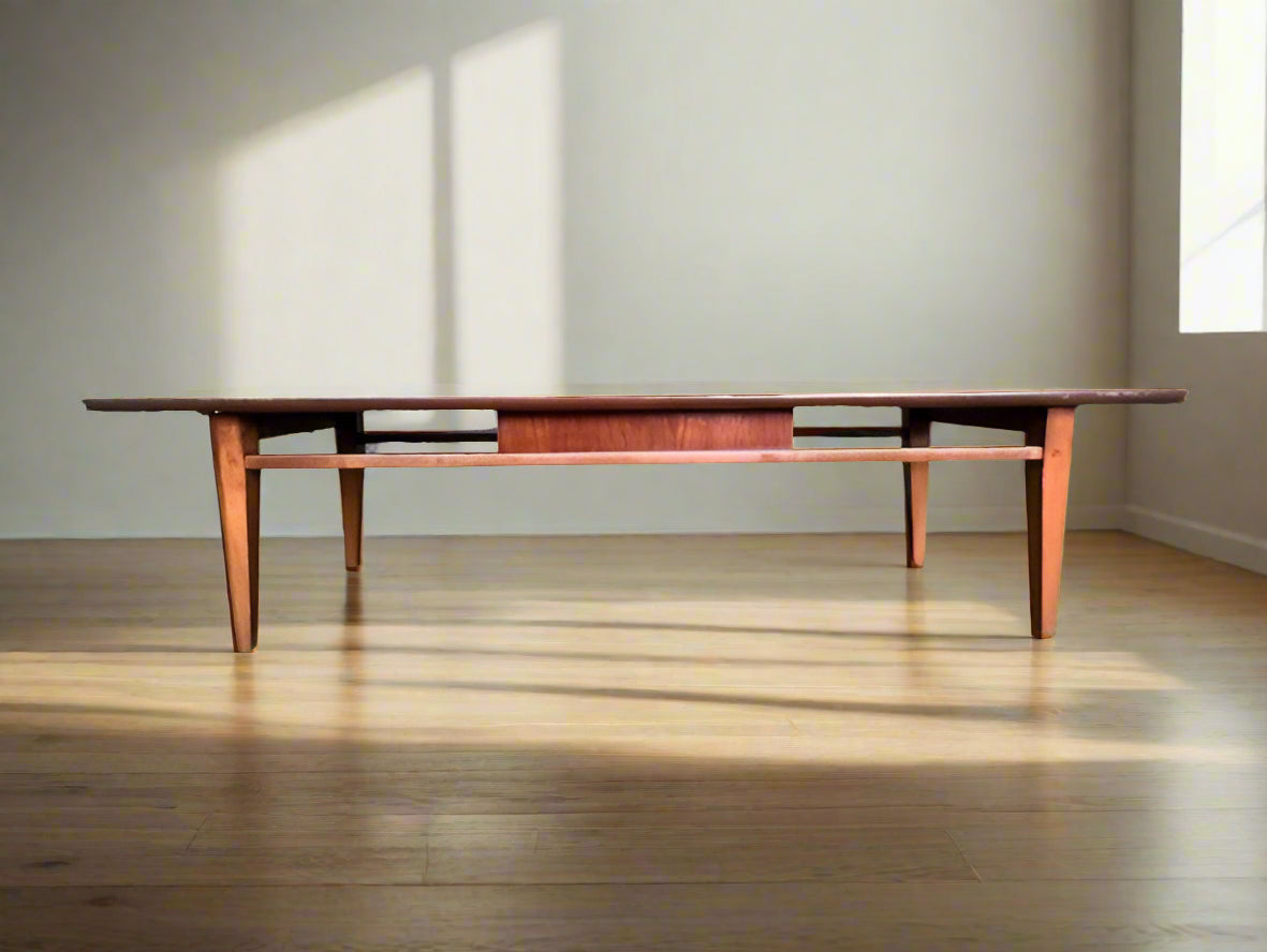 1963 Lane Mid-Century Modern Coffee Table – Walnut Laminate Top