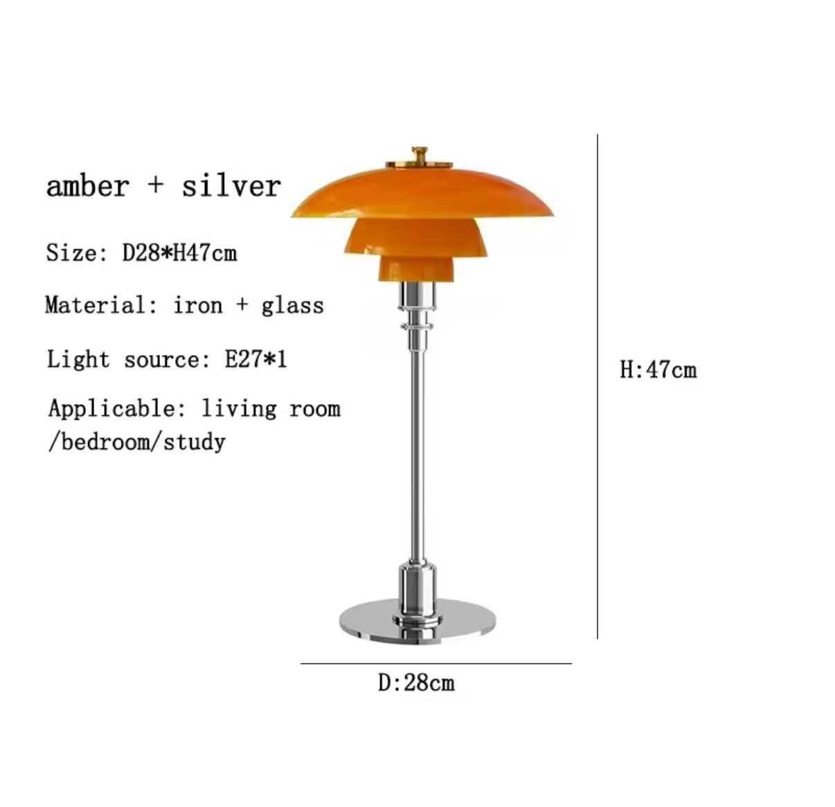Retro Table Lamp Inspired by Paul Hemingsen's PH-3 1/2-2 1/2 Design in 1924