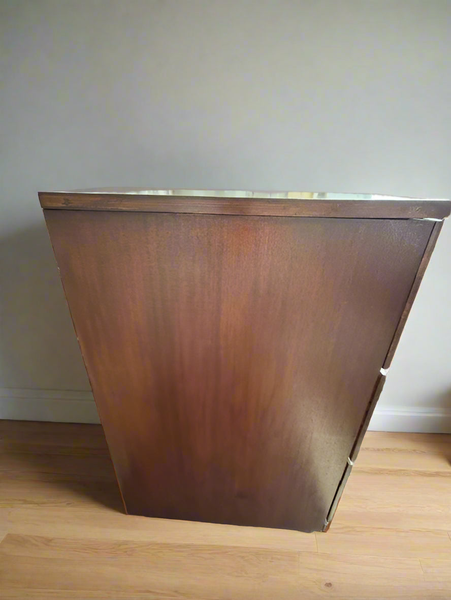 Vintage 1960s Mid-Century Modern 3-Drawer Walnut Dresser – Solid Wood, Refinished